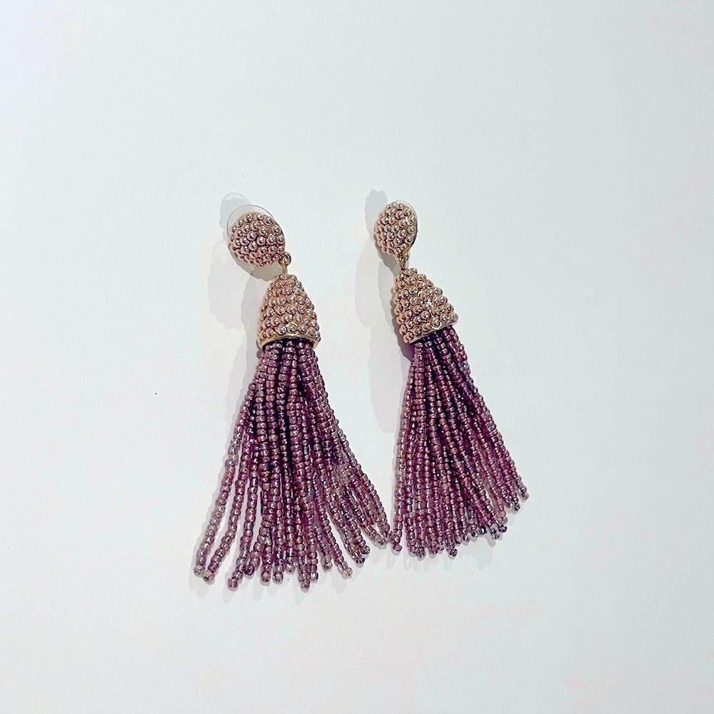 Bronze dangling earrings